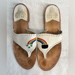 Jack Rogers St. Patrick’s Day Rainbow Pot of Gold Sandals Size 11M